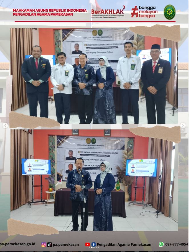 Pengadilan Agama Pamekasan Gelar Acara Pengantar Alih Tugas Sekretaris Trimo SH MH